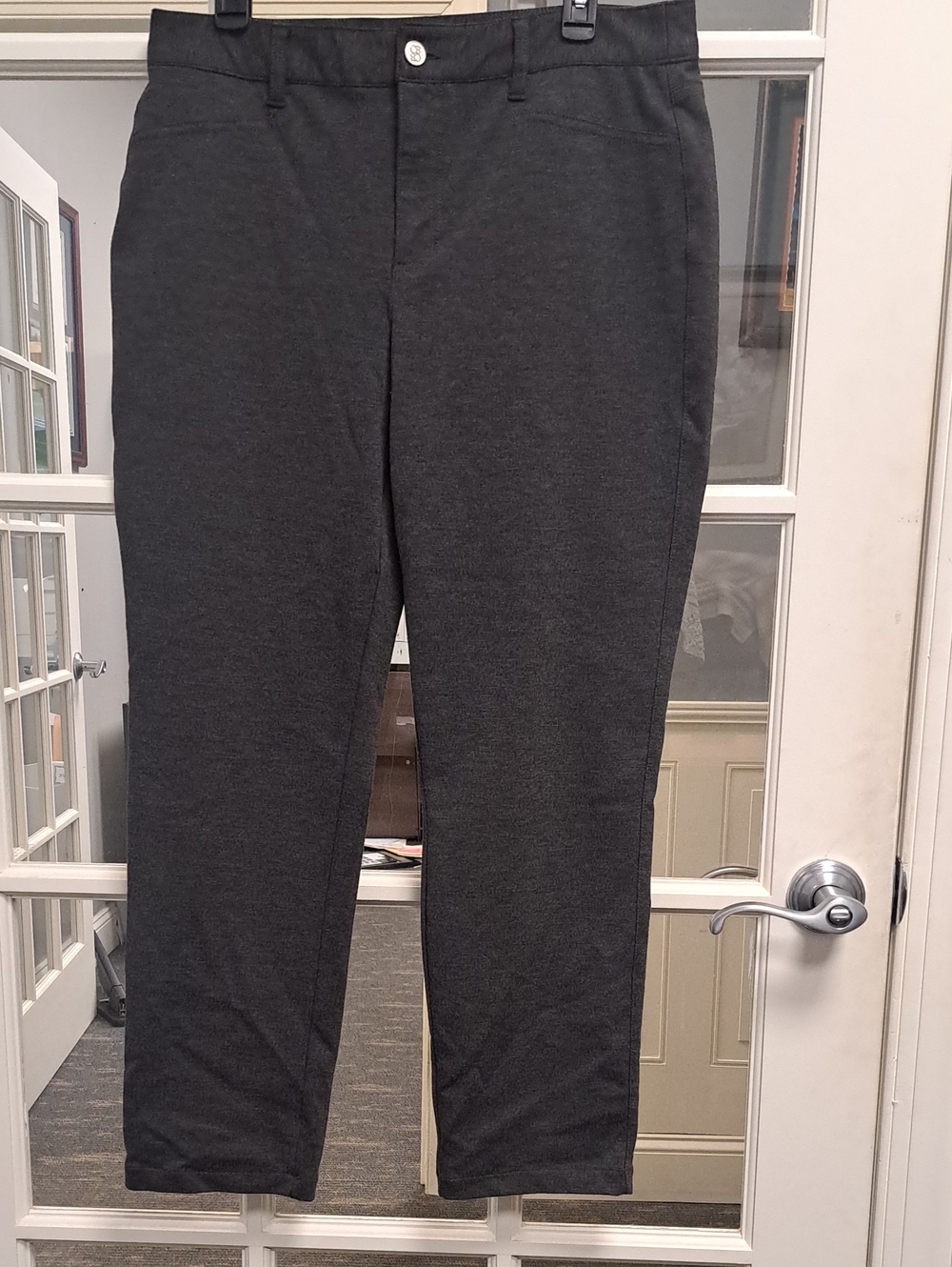 croft & barrow Dark Charcoal Straight Leg Pants 14S